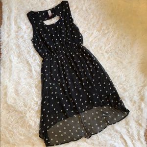 Classy black with white polka dots
